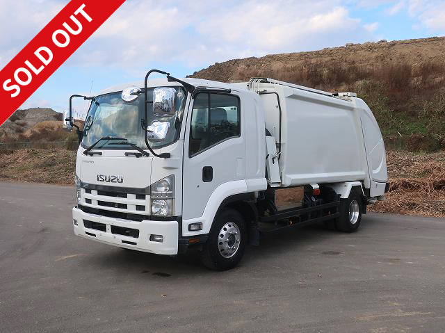 平成24年式 いすゞ フォワード 増トンパッカー車(塵芥車) 新明和製 プレス式 容量8.6m3 アルミホイール★メーター実走行約16万㎞★